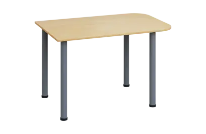 EJH 1 - 120 přístavba jednací, kovová podnož stříbrná, deska 18 mm, bříza světlá